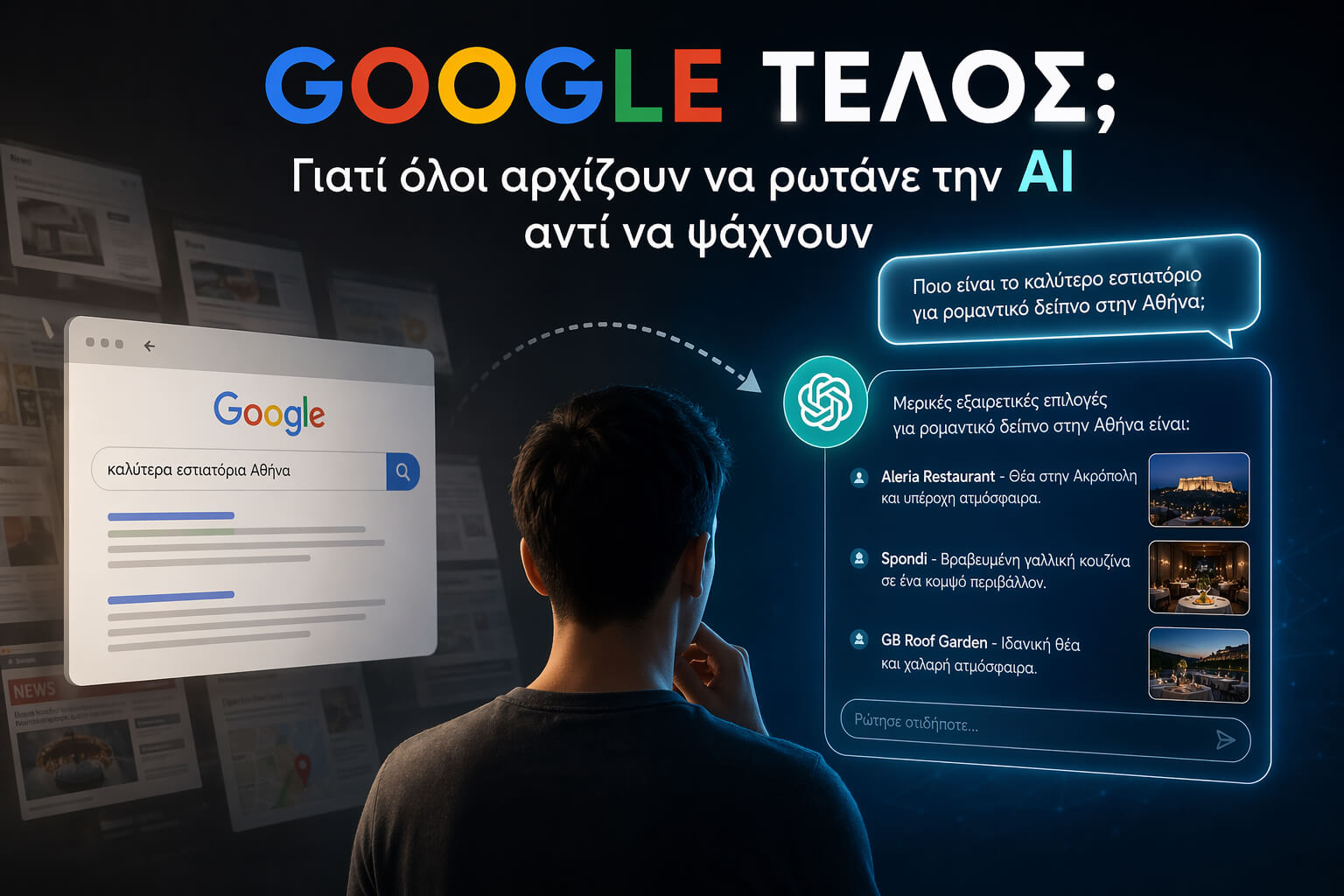 Google τέλος; Γιατί όλοι αρχίζουν να ρωτάνε το AI αντί να ψάχνουν